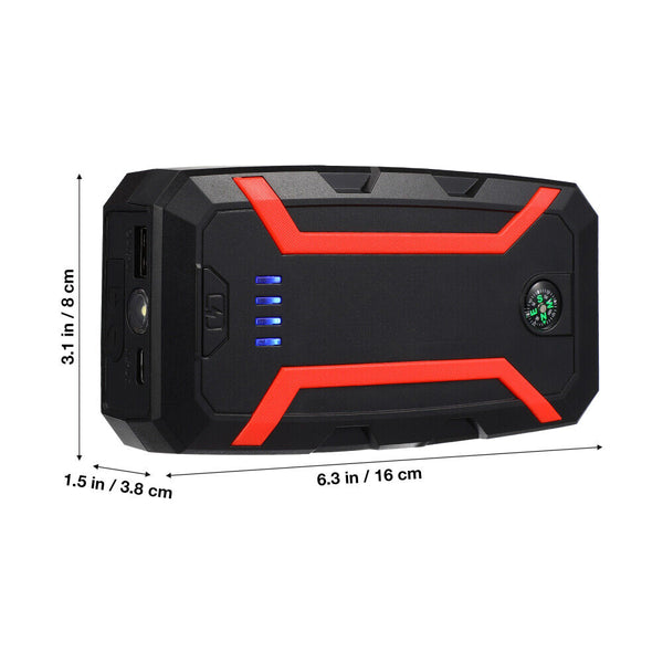 30000mAh Car Battery Booster 12V 600A Jump Starter Pack USB Charger Power Bank