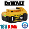 DeWalt 18V 8.0Ah XR DCB182 DCB184 Power Tools OEM Replacement Li-Ion Battery