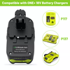 Ryobi 18V 6.0Ah ONE+ Power Tools Li-Ion Battery RB18L40 RB18L50 (2-Pack Set)