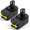 Ryobi 18V 6.0Ah ONE+ Power Tools Li-Ion Battery RB18L40 RB18L50 (2-Pack Set)