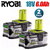 Ryobi 18V 6.0Ah ONE+ Power Tools Li-Ion Battery RB18L40 RB18L50 (2-Pack Set)